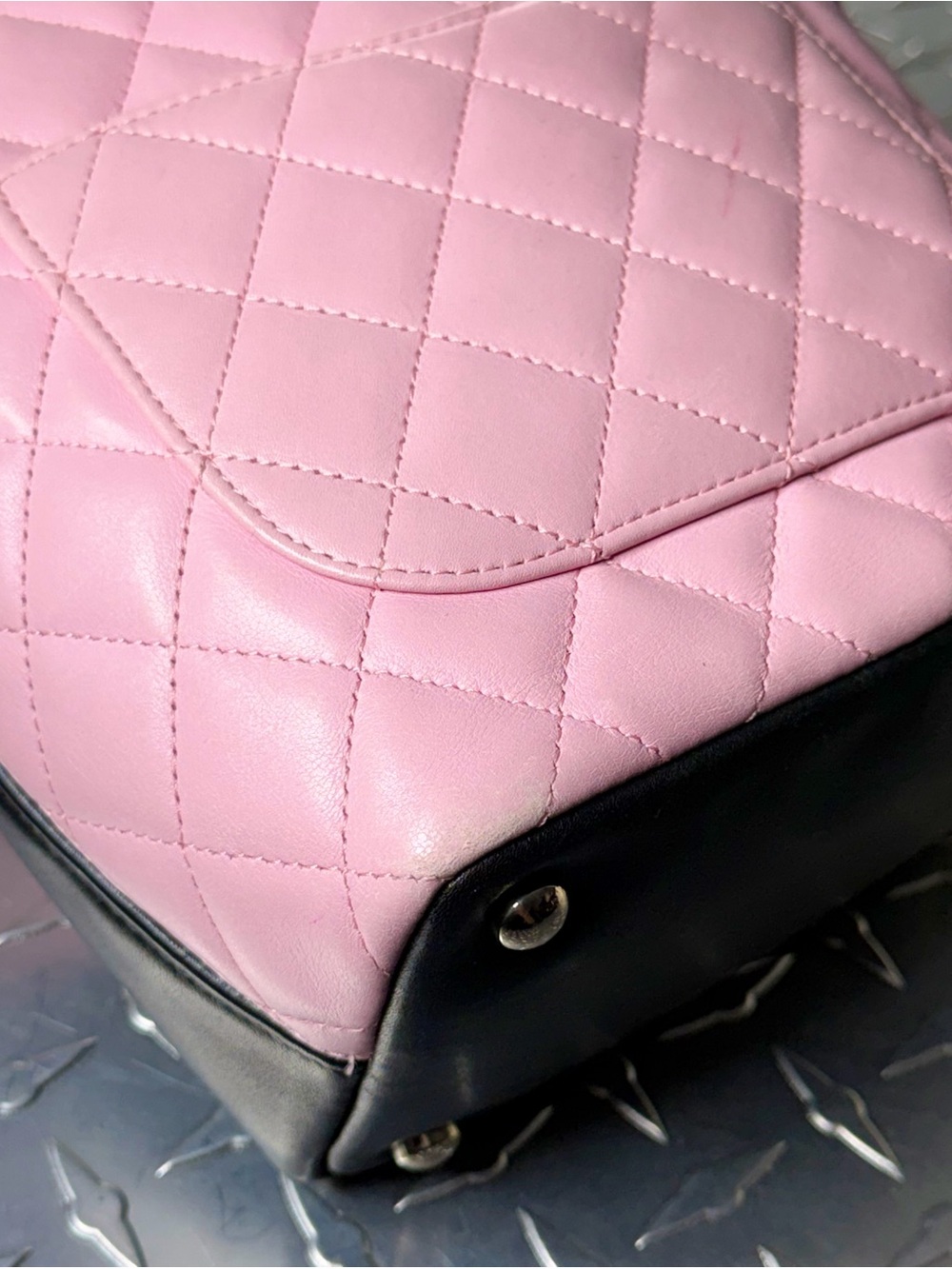 Chanel Vintage Mini Cambon Logo Tote in Pink - Picture 9 of 13